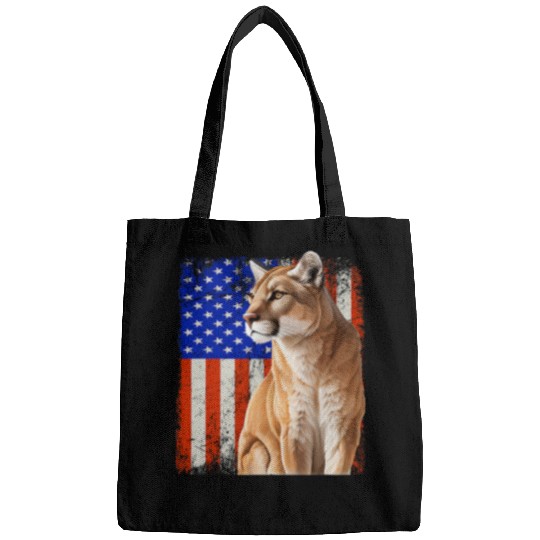 Lion Pet P22 mountain lion Cougar vintages USA Flag Bags