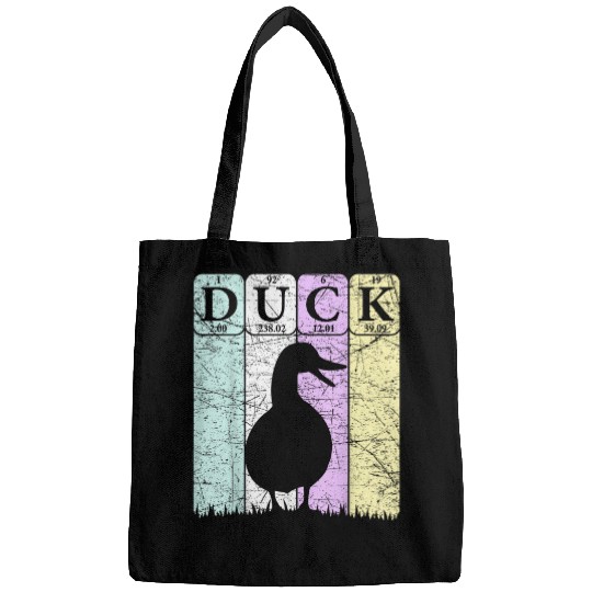 Duck Pet Pastel Duck Periodic Table Elements Duck Farmer Retro Bags