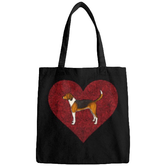 American Foxhound Valentines Day Dog Love Fingerprint Bags