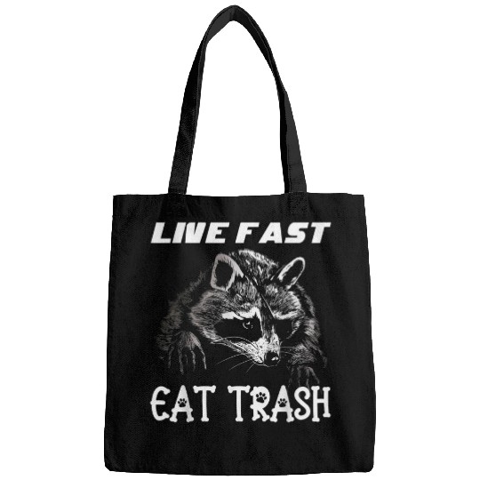 Raccoon Pet Live Fast Eat Trash Panda Funny 3 Bags
