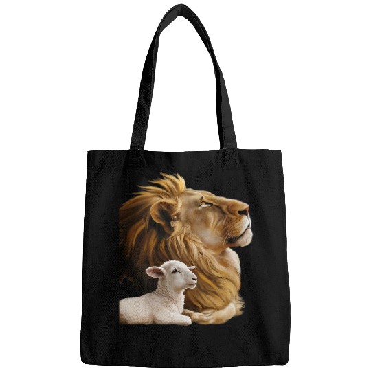 Lion Pet Bible Verse Religious Apparel The Lion and The Lamb 2 Bags
