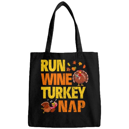 Wines Fun Run Wines Turkey Nap Thanksgiving Funny Turkey Wines Running Bags