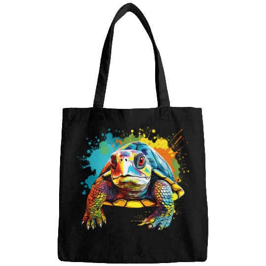 Splash Art Box Turtle Lover Colorful 1 Bags