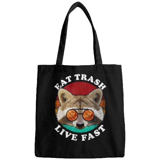 Raccoon Pet Live Fast Eat Trash Funny Raccoon Trash Panda 3 Bags