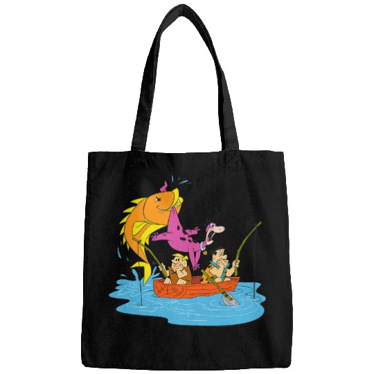 The Flintstones Gone Fishing Bags