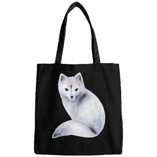 Viking Nordic Summer Fox Hand Painted Watercolor Bags