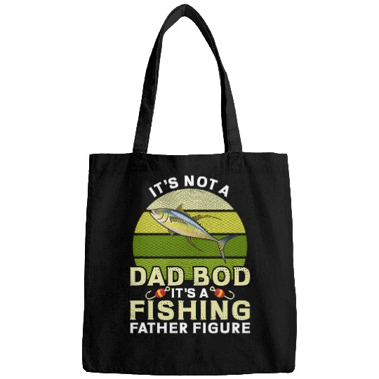 Mens Not A Dad Bod But Father Figure Funny Yellowfin Tuna for Men Bags