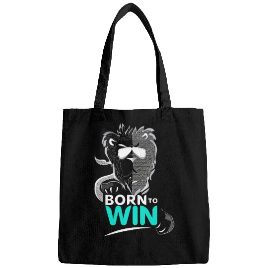 Lion Pet Born to win Lion character casual tees for men and women Bags