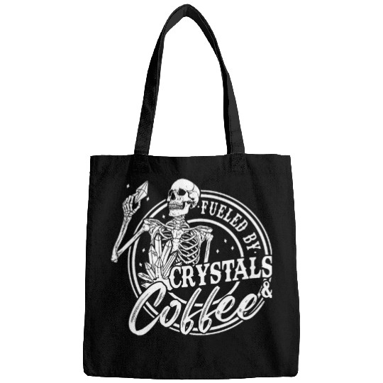 Coffee Fun Crystal Fueled By Crystals And Coffee Skeletons Halloween Bags