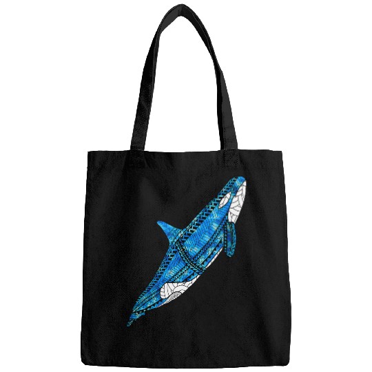 Tribal Polynesian Orca Killer Whale Tattoo Style Bags