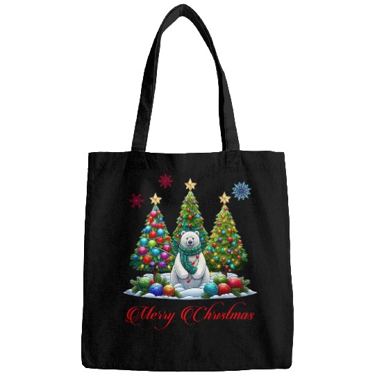 Bear Pet Christmas trees and Polar Bear Stained Glass Symphony Bags