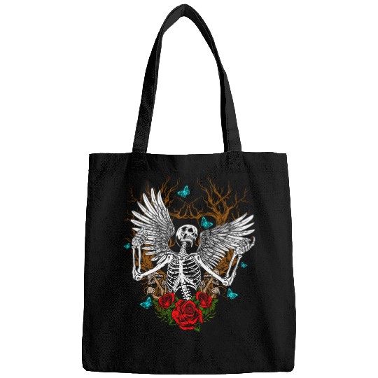 Skeletons Wings Fairy Grunge Fairycore Aesthetic Halloween 1 Bags