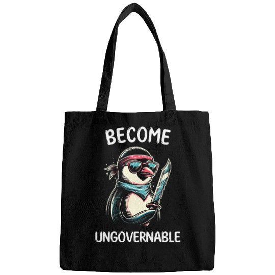 Penguin Pet Become Ungovernable Meme Funny Penguin Meme Retro 11 Bags