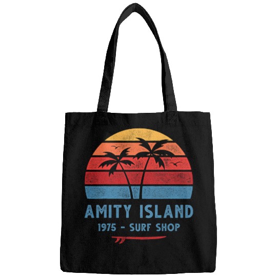 Surf Life Amity Island Surfing 1975 Surf Shop Sunset Surfing Vintage Bags