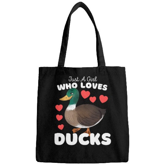 Duck Pet Just A Girl Who Loves Ducks 2Cute Girls Kids Mallard Duck Bags