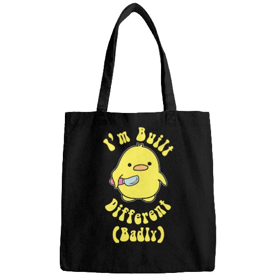 Duck Pet Im Built Different Badly Cute Duck Fight Design Bags