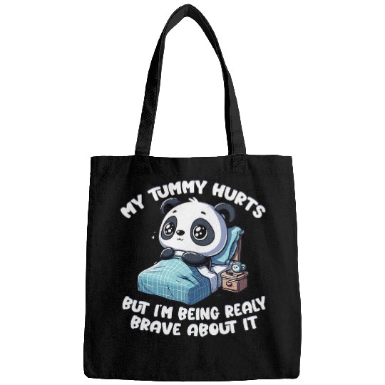 Panda Pet Brave Panda My Tummy Hurts Comforting Cute Bags
