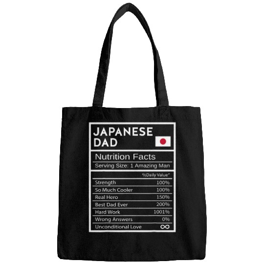 Mens Japanese Dad Nutrition Facts National Pride Gift For Dad Bags