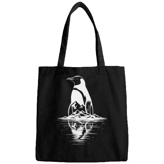 Penguin Pet Arctic Scene Reflective Graphic Art Design Bags