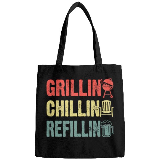 Beer Fun Grillin Chillin Refillin Barbeque BBQ Party Drinking Beer 1 Bags