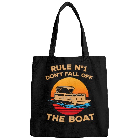 Pontoon Fun Dont Fall Off The Boat Pontoon Boating Sea Life Bags