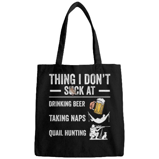 Beer Fun Quail Hunting Drinking Beer Napping Bird Hunter Bags