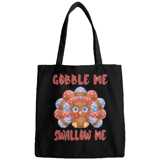 Gobble Me Swallow Me Funny Happy Thanksgiving Day Turkey Pan Bags