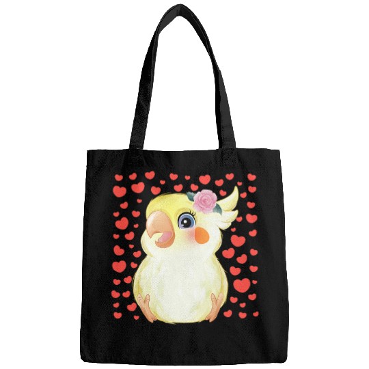 Wines Fun Cocktail parro Valentines Day Red Hearts Birds Lover Bags
