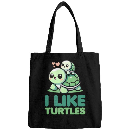 Turtle Pet I Like Turtles Cute Sea Turtle Carrying Baby Turtle 1 Bags