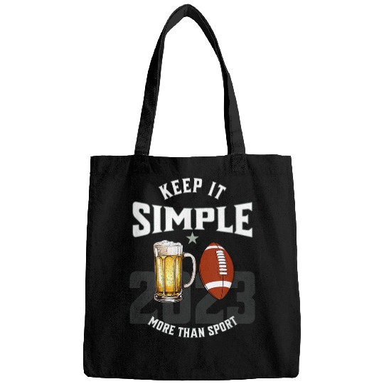 Beer Fun Keep It Simple Beer College Football Funny Common 2 Bags