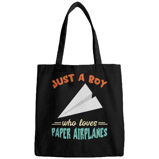 Paper Airplane Just A Boy Aircraft Paper Plane Aviation Bags