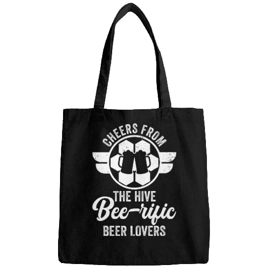 Beer Fun Bees Drinking Beers Pub Party Beekeeper Bags