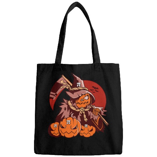 Funny Math Nerd Halloween Scarecrow Pumpkin Pi Pie Costume Bags