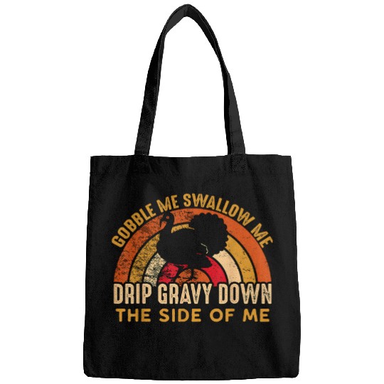 Gobble Me Swallow Me FUNNY vintages Turkey Thanksgiving 2 Bags