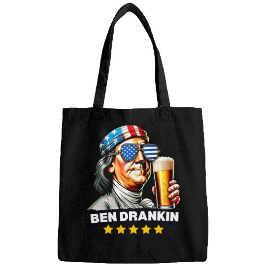 Beer Fun Ben Drankin Funny Benjamin Franklin Beer USA Men Woman Bags