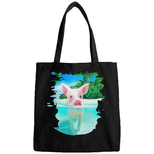 Bahamas Swimming Pigs Pig Swim Beach Holidays Bags