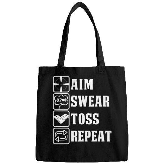 Lacrosse Gift Funny Cornhole Corn Hole Aim Swear Toss Repeat Bags