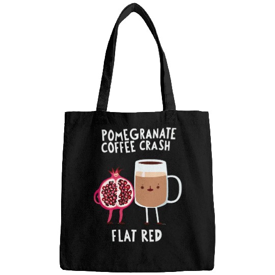 Coffee Fun Cute FLAT RED POMEGRANATE COFFEE CRASH Trendy Design Bags