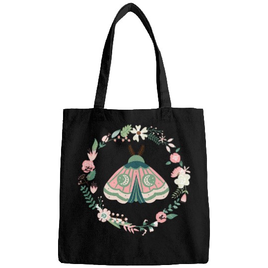 Celestial Moth With Flowers Bags