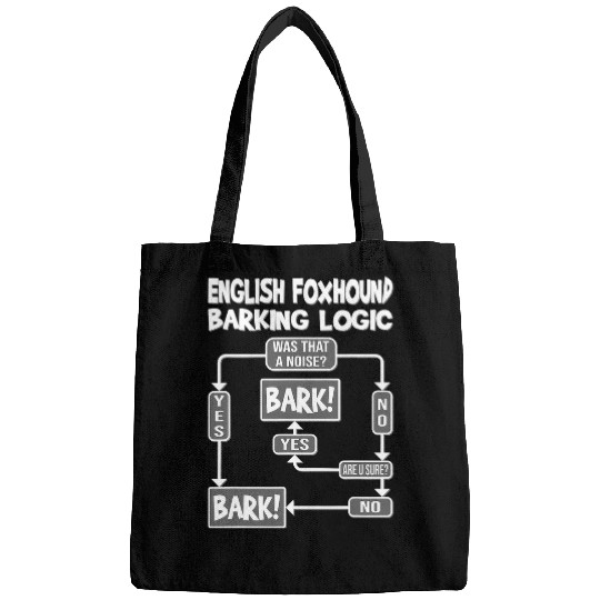 Dog Barking Logic funny dog gift Funny English Foxhound Bags
