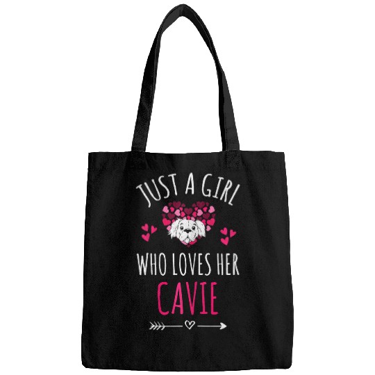 a girl who loves her cavie cavalier king charles spaniel Bags