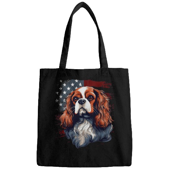 Discover 4th Of July US Flag Cavalier King Charles Spaniel Dog 2 Bags