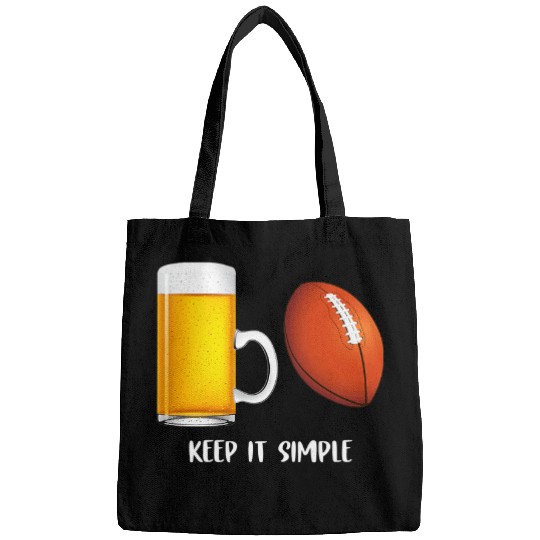 Beer Fun Keep It Simple Beer Football Funny Common Bags