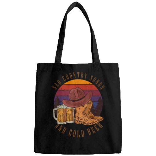 Beer Fun Western Sad Country Songs Cold Beer Country Music Bags