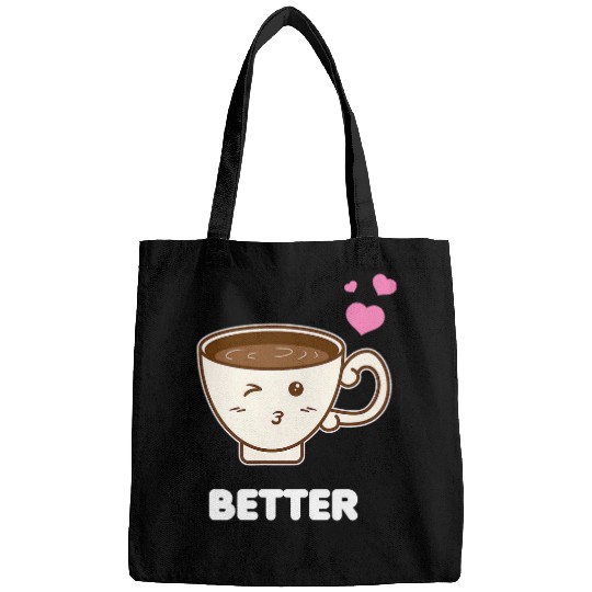Coffee Fun Better Together His and Her Funny Couple Gifts Coffee Lover Bags
