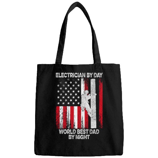 Electrical By Day Powerline Electrical Fathers Day Design Electrician Bags