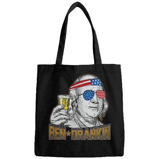 Beer Fun Ben Drankin Drinking Beer Party Independence 4th Of July Bags