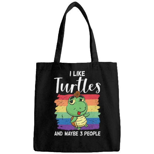 Turtle Pet I like Turtles and maybe 3 People Cute Sea Turtle Lover Bags