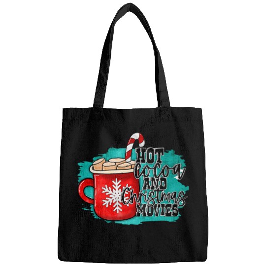 Coffee Fun cute christmas coffee hot cocoa and christmas movies Bags