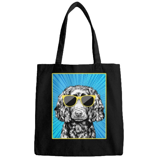 Boykin Spaniel Portrait Pop Art Dog with Sunglasses Bags